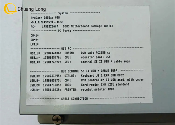 एटीएम मशीन पार्ट्स Wincor Nixdorf SWAP-PC EPC 4G DualCore E5300 TPMen 01750235485 1750235485