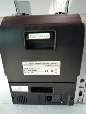 1+1 पॉकेट बैंकनोट सॉर्टिंग मशीन मनी काउंटर डिटेक्टर एलईडी डिस्प्ले के साथ काला LK22025060003