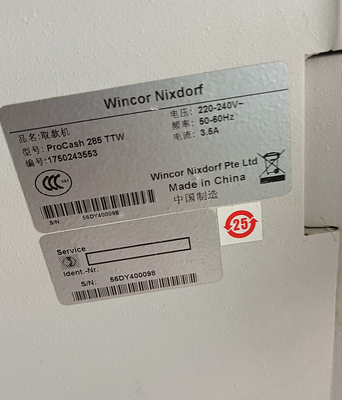 विनकोर निक्सडॉर्फ एटीएम मशीन PC285 TTW RL Procash 285 TTW मशीन रियर लोडिंग 01750243553 1750243553